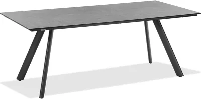 Produktbild von Gartentisch Noha 180x95 Tischplatte HPL Beton Stativprofil Aluminium Anthrazit