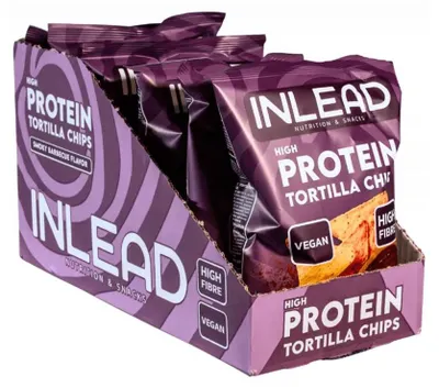 Produktbild von Inlead High Protein Tortilla Chips (6x50g) Smoky Barbecue - Funktionelle Lebensmittel - Eiweiß-Snacks
