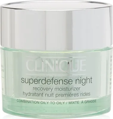 Produktbild von Clinique Superdefense Night Recovery, Frauen, 50 ml, Creme, Mischhaut, ölige Haut, Nacht, Feuchtigkeitsspendend, Glanz, Glättend, Weichmachend