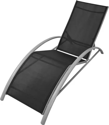 Image de Chaise longue aluminium noir