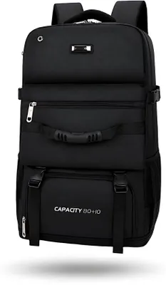 Productafbeelding van CarryQuest® - Rugzak voor bergbeklimmen - 90 liter - Nylon - Rugventilatie - Zwart