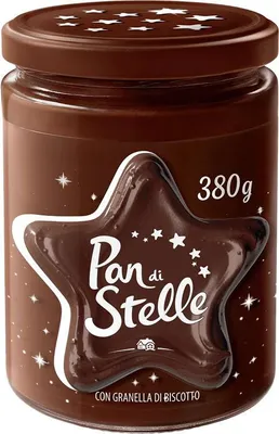Obrázek produktu pro Pan di Stelle Crema 380 g italský kakaovo-ořechový krém s kousky sušenek