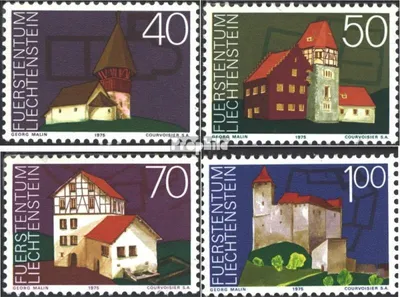 Produktbild von Briefmarken Liechtenstein 1975 Mi 630-633 (kompl.Ausg.) postfrisch Denkmalschutz