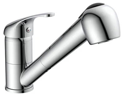 Produktbild von eisl Küchenarmatur mit Geschirrbrause, Wasserhahn Küche ausziehbar, Mischbatterie Küche, Spültischarmatur in Chrom
