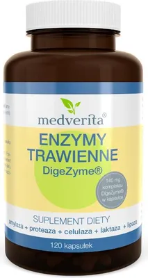 Produktbild von MEDVERITA Verdauungsenzyme DigeZyme 140 mg DARMVERDAUUNG 120 Kapseln