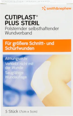 Image de CUTIPLAST Plus stérile Pansement 7 cm x 5 cm, 5 pces Pansements adhésifs