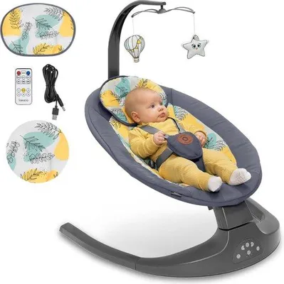 Imagen del producto de Silla mecedora eléctrica para bebés - Columpio eléctrico para bebés - Silla mecedora - Columpio para bebés - Premium