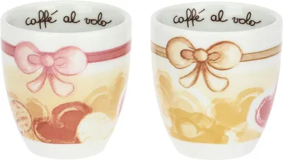 Produktbild von Thun Set mit 2 kleinen Bechern aus Porzellan Angel Love Ø 3,5 cm, h 6,5 cm, 110 cc P4966P00 Neuheit 2024