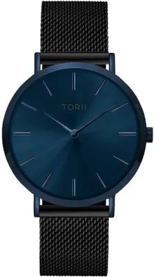 Produktbild von Damen- und Herrenuhr TORII N38BM.NN in klassischem marineblauem Fashion-Stil.