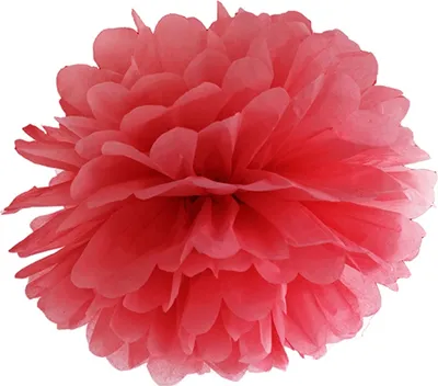 Produktbild von Pompon zum Aufhängen Dekoration rot 35cm