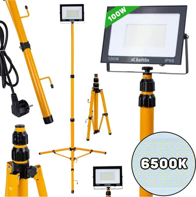 Image de Projecteur LED 100W avec support, projecteur 230V, 6500K