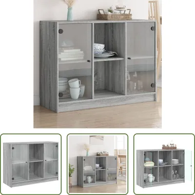 Produktbild von The Living Store Sideboard Grau Sonoma 102x37x75,5 cm Holzwerkstoff