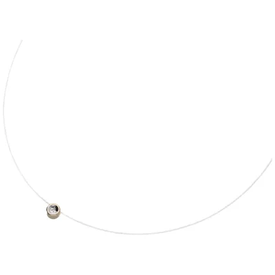 Produktbild von Collier Luigi Merano schwebender Anhänger mit Diamant, Gold 375 Goldfarbig, silberfarbig, bicolor 45 cm Gold, Glanz