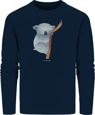 Produktbild von Mr. & Mrs. Panda Nachhaltiger Pullover Koalabär Größe L - French Navy - Geschenk, Traum, schlafen, Baumwoll, Pulli, Koala, Sweater, Bio, Sweatshirt, Traumland, Bär