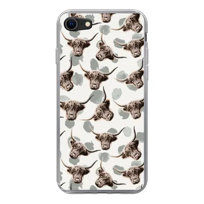 Produktbild von MuchoWow® Handyhülle Schutzhülle Hülle für iPhone 7 Kuh - Schottischer Highlander - Tiere Silikon Softcase Handy Hülle - Kartenhalter