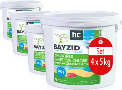 Produktbild von 4x5 kg BAYZID® Chlortabs 200g langsam löslich für langanhaltende Wasserdesinfektion