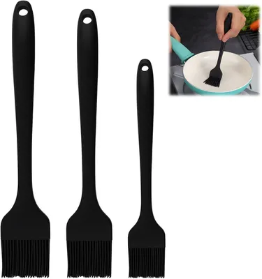 Obrázok produktu pre Silikónové štetce na pečenie 3 ks, tepelne odolné, pre kuchyňu, vhodné do umývačky