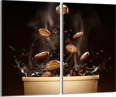 Produktbild von Glasschutzplatte für den Herd 2x30x52 Kaffee