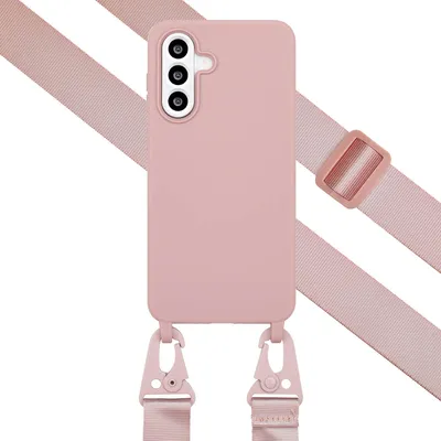 Produktbild von Selencia SilikonHülle mit abnehmbarem Band Samsung Galaxy A56 - Sand Pink