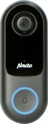 Produktbild von Alecto SMART-RING20 - Smarte WLAN-Türklingel mit Kamera, für Hausautomatisierung geeignet, Schwarz
