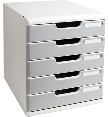 Image de Exacompta Module de classement Modulo Office 5 tiroirs fermés Granit 301041D