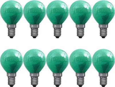 Produktbild von 10 x Paulmann Glühbirne Tropfen 25W E14 GRÜN Glühlampe Kugel
