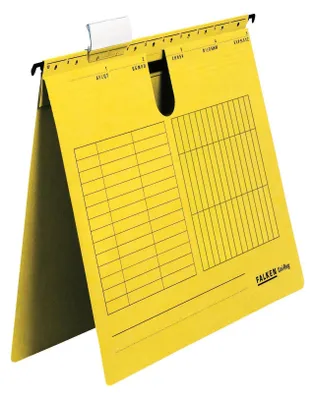 Produktbild von Falken 25x Hängehefter UniReg 230g/m2-Kraftkarton kaufm. Heftung Gelb 80002827F