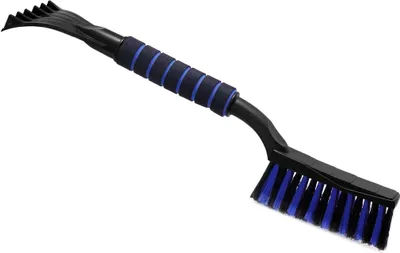 Image de ToM-PaR grattoir à glace balai de voiture avec balai "Nice Touch NT" 50 cm 2en1 - brosse à main avec long manche souple - grattoir à vitre de voiture froid