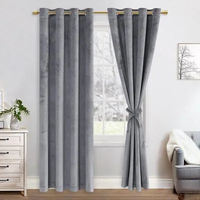 Immagine prodotto di Tenda in velluto grigio 140x215 cm