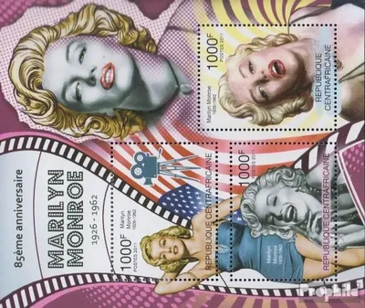 Produktbild von Briefmarken Zentralafrikanische Republik 2011 Mi 3088-3090 Kleinbogen (kompl.Ausg.) postfrisch Marilyn Monroe