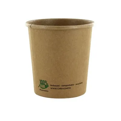 Produktbild von Suppenbecher, Pappe rund 470 ml Ø 9,8 cm · 10 cm braun