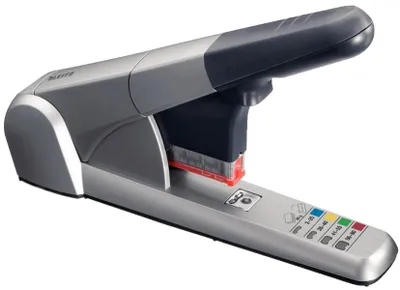 Image de Leitz 5551-00-84 5551 Agrafeuse pour blocs, capacité d'agrafage 80 feuilles, argent