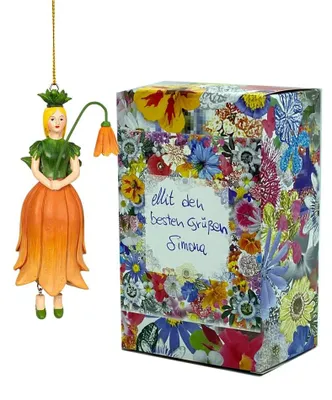 Blumenmädchen Kaiserkrone orange, 12 cm, Kunstharz, zum Aufhängen