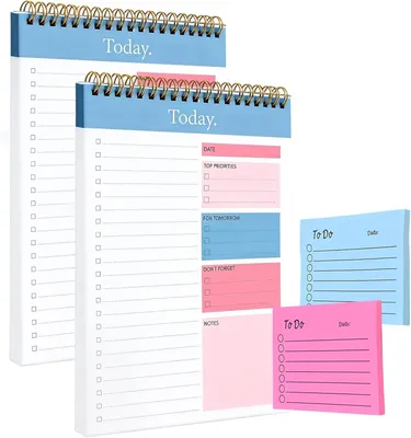 Produktbild von To Do List Notebook, A5, 2 Stück, 100 Seiten, für Arbeit