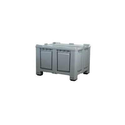 Produktbild von Palettenbox mit Deckel 680l 1200x1000x790 mm Grau - 4 Füsse - geschlossen