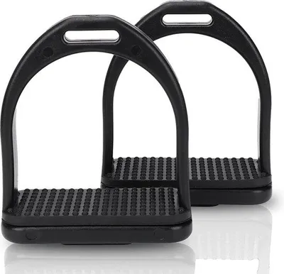 Productafbeelding van Famanu kunststof steigbügels - Veiligheidssteigbügels met antislip rubberen pads - 2 stuks