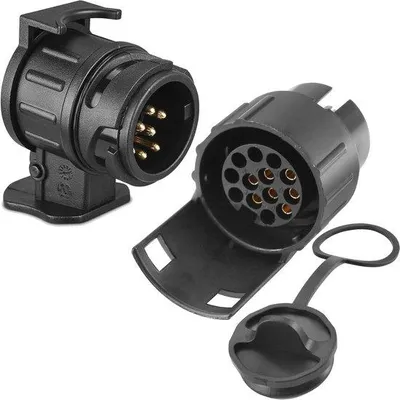 Productafbeelding van Adapter voor Aanhanger - 7 naar 13-Polig Aansluiting voor Koppeling - Geschikt voor Auto, Caravan en Fietsendrager