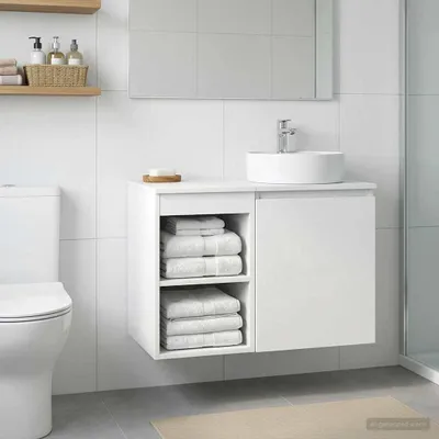 Productafbeelding van Maison Exclusive - Badkamerkast, wit, 30 x 44,5 x 50 cm