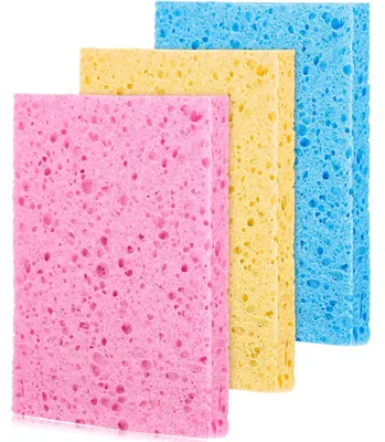 Image de Lot de 3 chiffons de nettoyage réutilisables et recyclables de différentes couleurs