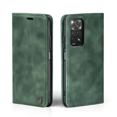 Produktbild von Handy Hülle für Xiaomi Redmi Note 11 Pro Klapphülle Bookcase Flip Cover Handy Tasche Etui Farbe: Grün