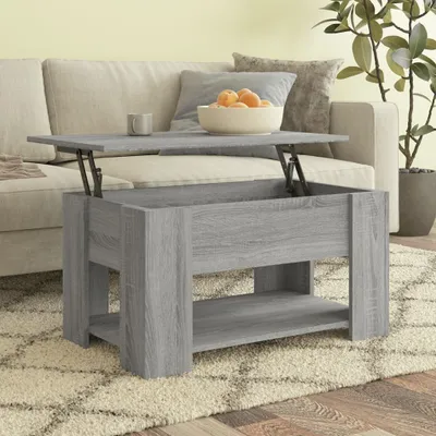Produktbild von The Living Store Couchtisch Grau Sonoma 79x49x41 cm Holzwerkstoff