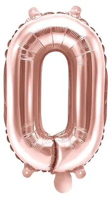 Produktbild von Folienballon Zahl "0" 35cm Roségold 1 St.