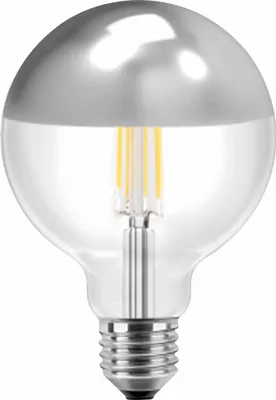 Produktbild von Blulaxa LED Filament Leuchtmittel G125 Globe 7W = 50W E27 Kopfspiegel Silber 645lm warmweiß 2700K 180°