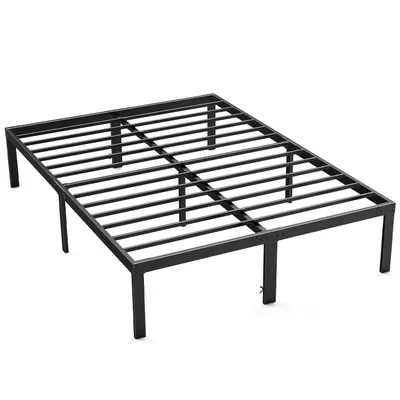 Produktbild von Bettgestell Bed Frame Bettrahmen Metallbett Höhe 137 cm x 190 cm x 35 cm Modern Für Erwachsene Jugendliche, Einfache Montage Einzelbett