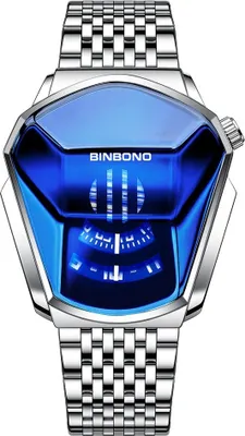 Image de Montre Homme Marcus - Élégante Argenté/Bleu | Qualité et Style KP7494