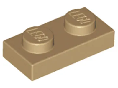 Produktbild von Lego® 100x 1x2 Platten 3023 - Plate Dunkles Beige - Dark Tan