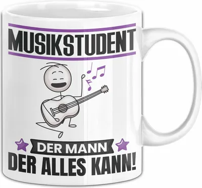 Produktbild von Musikstudent Tasse Geschenk für Musikstudent Der Mann Der Alles Kann Geschenkidee zum Geburtstag (Weiß)