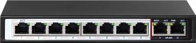 Image de Extralink CERES | Switch PoE | 8x 100Mb/s PoE/PoE+  2x RJ45 Uplink 100Mb/s  96W