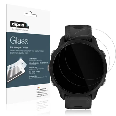 Produktbild von 2x Schutzfolie für Garmin Forerunner 955 - Anti-Shock 9H Folie dipos Glass Kunststoffglas