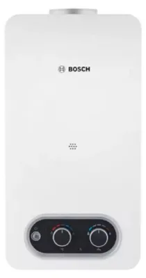 Produktbild von Bosch Gas-Warmwasserbereiter mit offener Brennkammer, Modell Therm T4204 11 23, mit niedrigem NOx-Ausstoß, 11 Liter Fassungsvermögen, Batteriebetrieb, Erdgas, 19 kW